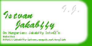 istvan jakabffy business card